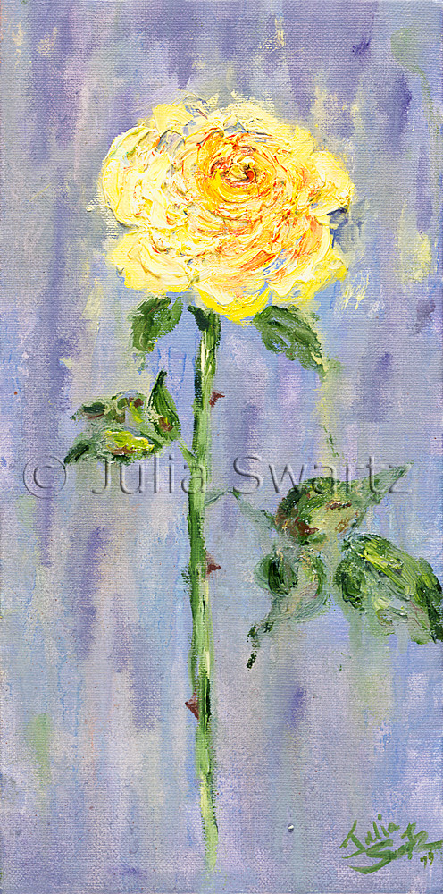 Pink Rose Flower Oil Painting