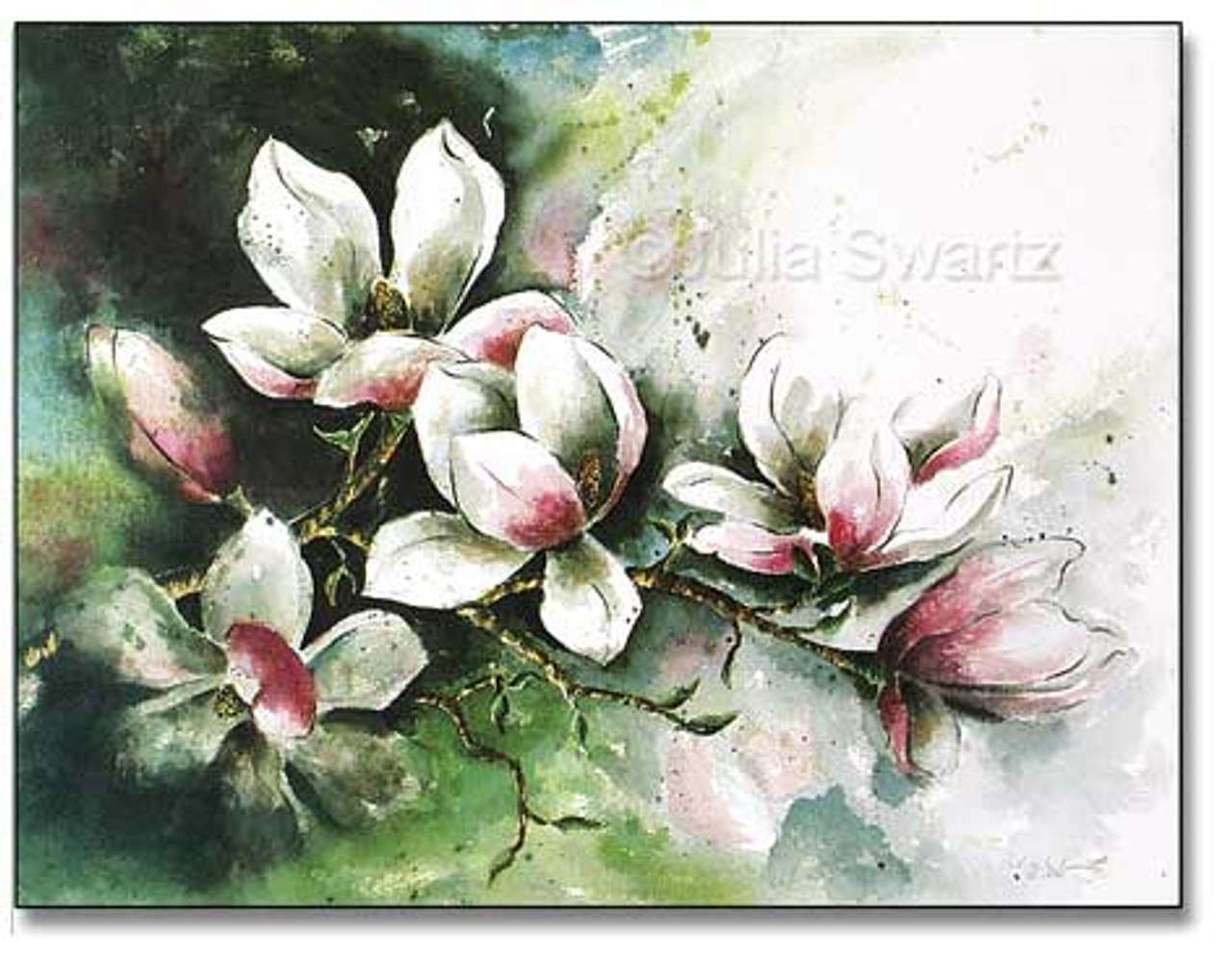 How to paint white magnolias in watercolour - Artists & Illustrators