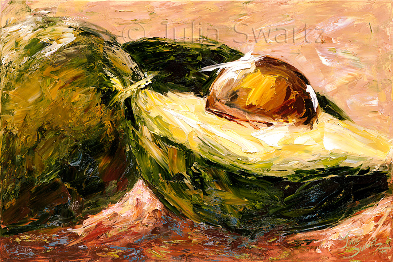 Avocados Fruit Oil Painting Julia Swartz Art Gallery