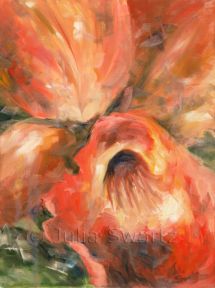 Sunshine Orchid Flower Oil Painting