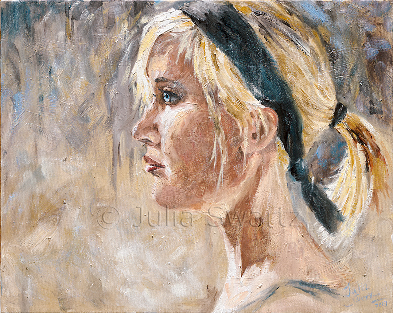 Baby Blues Figure Oil Painting Julia Swartz Art Gallery