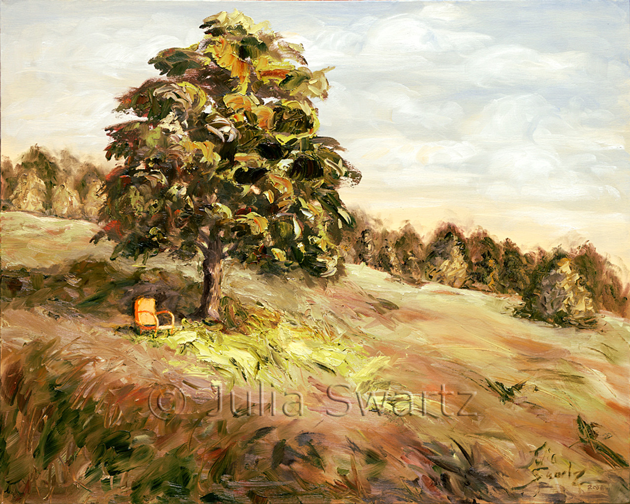 Warm Solitude Landscape Oil Painting