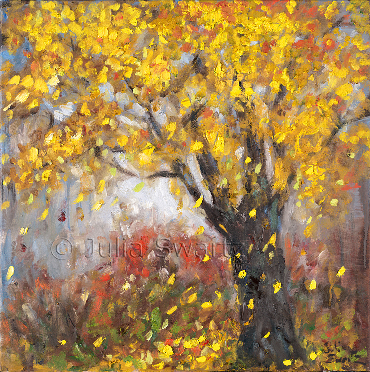 fall landscape acrylic painting