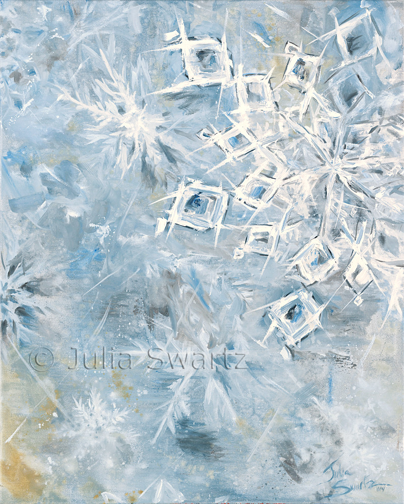 Snowflakes Oil Painting