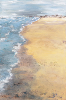 An oil painting of the beach at the Outer Banks NC by Julia Swartz Lancaster PA