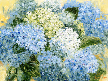 Hydrangea Flower Oil Painting on Canvas by Julia Swartz