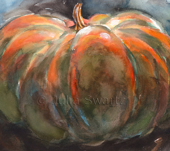 Pumpkin 2 note card by Julia Swartz