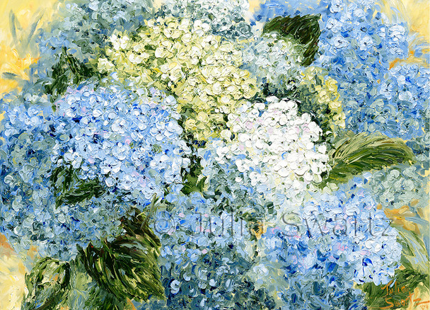 Hydrangea note cards - Julia Swartz Art Gallery