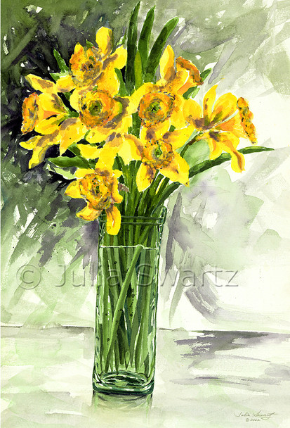 Daffodils note card by Julia Swartz