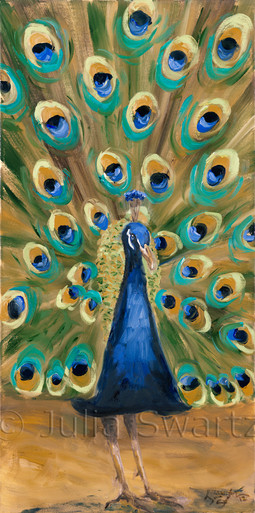 Peacock I Oil Painting