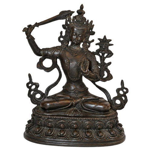 Bronze Tibetan Buddha Manjushree