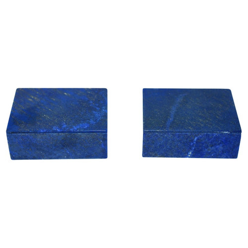 Pair Lapis Lazuli Boxes Golden Shower
