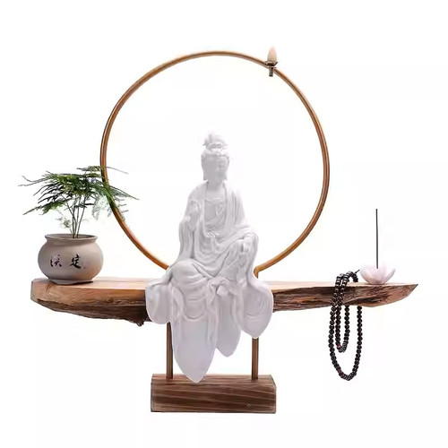 Blanc de Chine Porcelain Guan Yin Reverse Censer Set of 8 Blanc de Chine Porcelain Guan Yin Reverse Censer Set of 8