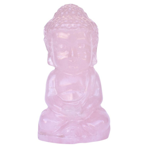 Rose Quartz Baby Buddha Statue