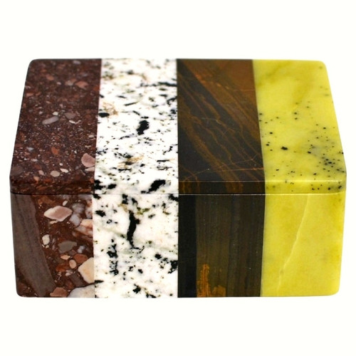 Gemstone Box Four Stone Serpentine K3 Jasper