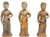 set of 3 terracotta figures, governess