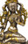 tibetan tara with recumbent goose, gilded white brass