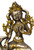 tibetan tara with recumbent goose, gilded white brass