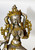 tibetan tara with recumbent goose, gilded white brass