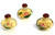 Eglomise Reverse Painted Snuff Bottles Set of 3 Lotus