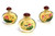 Eglomise Reverse Painted Snuff Bottles Set of 3 Lotus