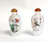 Eglomise Reverse Painted Snuff Bottles Set of 4 Bamboo Iris