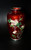 Signed Ando Jubei Japanese Ginbari Red Cloisonne Vase Cherry Blossoms 5"