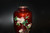 Signed Ando Jubei Japanese Ginbari Red Cloisonne Vase Cherry Blossoms 5"