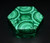 Malachite Box Hexagonal w Big Turkey Tail