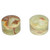 Pair Onyx Round Boxes