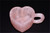Pair Rose Quartz Pink Heart Shaped Cups
