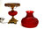 Antique Fenton Red Cranberry Lamp