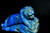 Lapis Tiger Sculpture Paperweight w Golden Pyrite