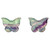 Pair Fluorite Butterfly Dishes
