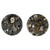 Pair Ammonite Plates 4.5" Black
