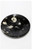 Pair Large Ammonite Plates Black White 6.25"