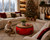 Monumental Antique Drum Red Lacquered48"