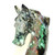 Gemstone Emerald Horse Cherry Blossoms