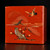 Japanese Antique Red Lacquered Box 2-Tier