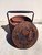 antique bamboo basket with painted lid