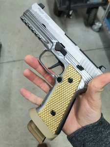 P320 Commander Brass Grip Panels