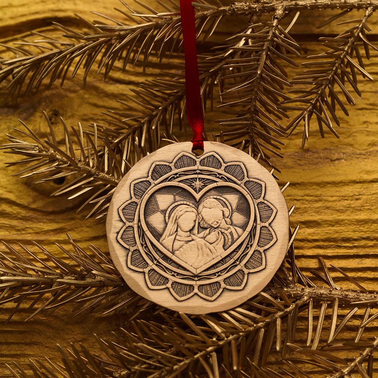 Mama Bear Custom Laser Cut Wooden Christmas Ornament for Mom