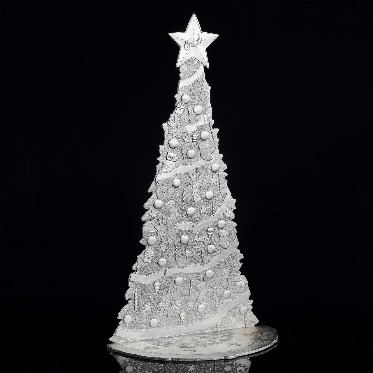 Las Vegas Raiders 8 Light Up Ceramic LED Christmas Tree