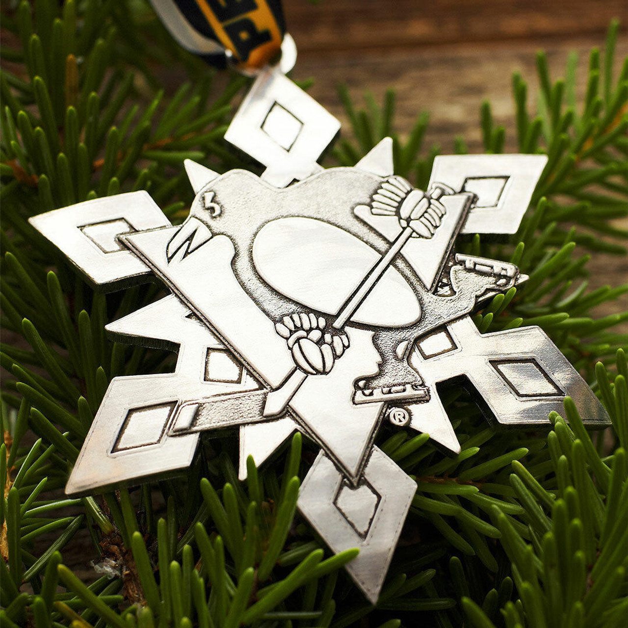 Las Vegas Raiders Snowflake Stocking Ornament - Wendell August Forge