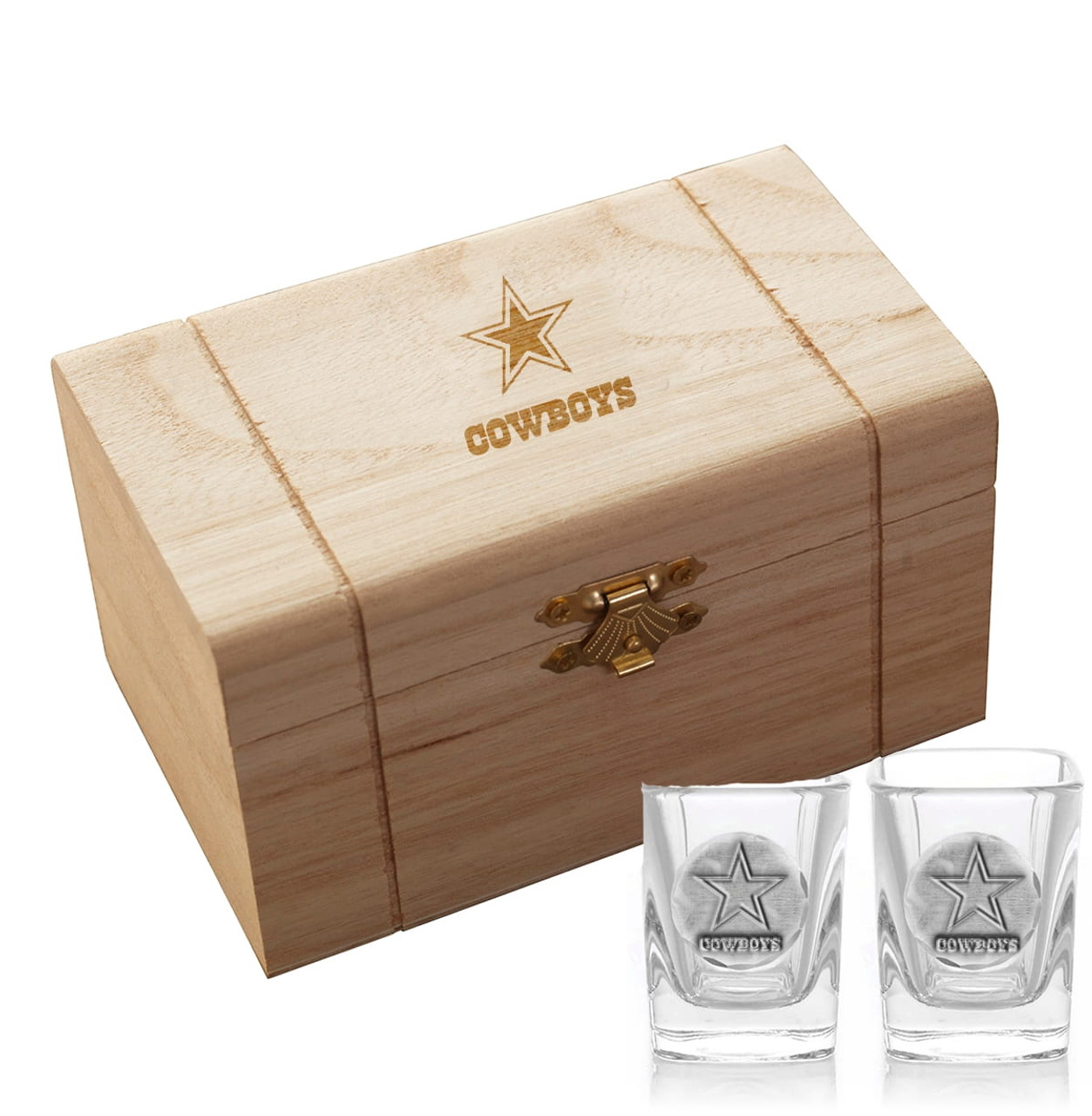 Dallas Cowboys 2-Piece Shot Glass Set and Box (Aluminum) - Wendell August  Forge