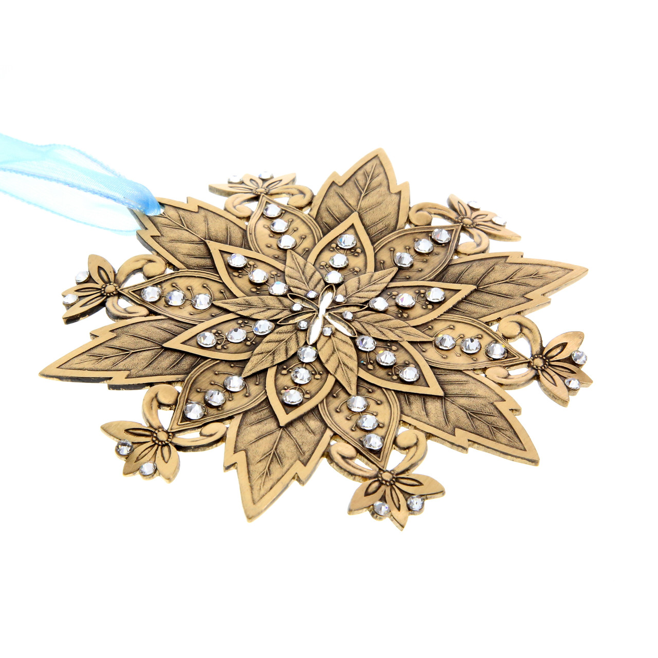Snow Crystal Poinsettia Ornament (Bronze) - Wendell August Forge