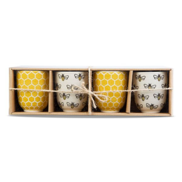 Honeybee Tea Cup Set of 4 Wendell August