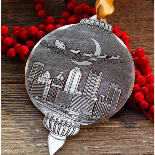 Santa Over Pittsburgh Ornament