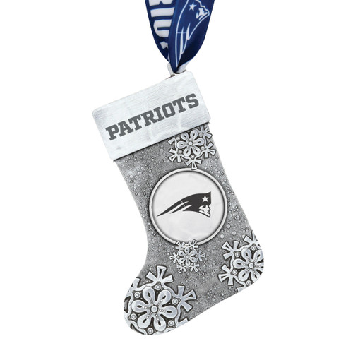 NEW ENGLAND PATRIOTS SNOWFLAKE STOCKING ORNAMENT