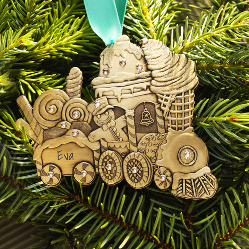 Gingerbread Train Ornament (Bronze)